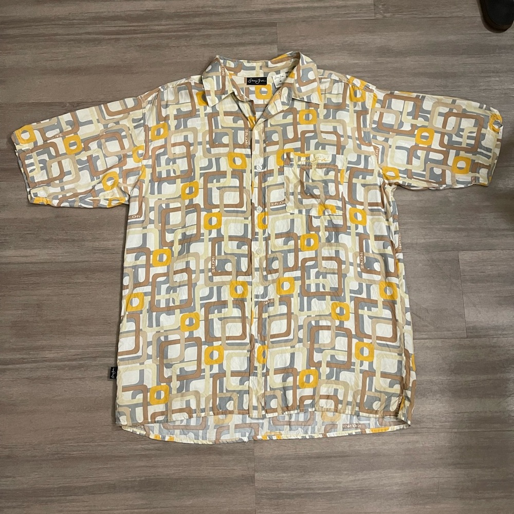 Y2K Sean John short sleeve button up shirt